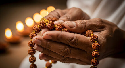 🕉️ Premium 7 Mukhi Rudraksha Bracelet – Authentic Sacred Beads for Prosperity, Protection & Positive Energy