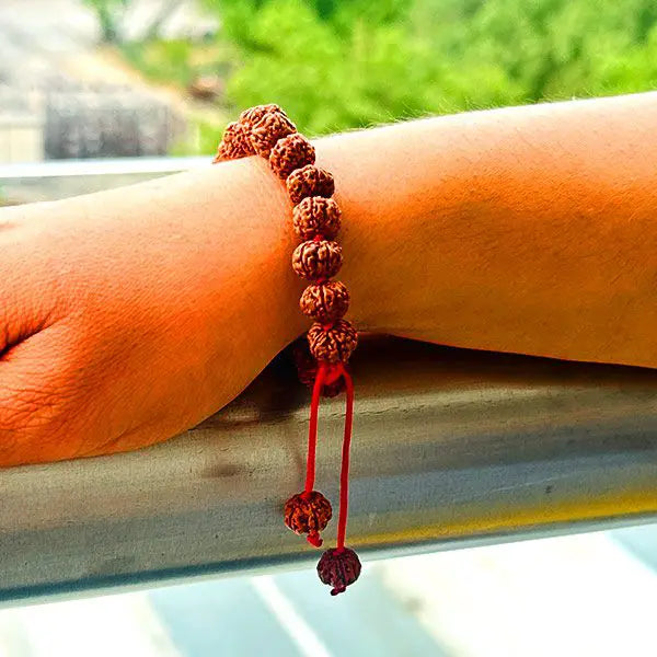 🕉️ Premium 7 Mukhi Rudraksha Bracelet – Authentic Sacred Beads for Prosperity, Protection & Positive Energy