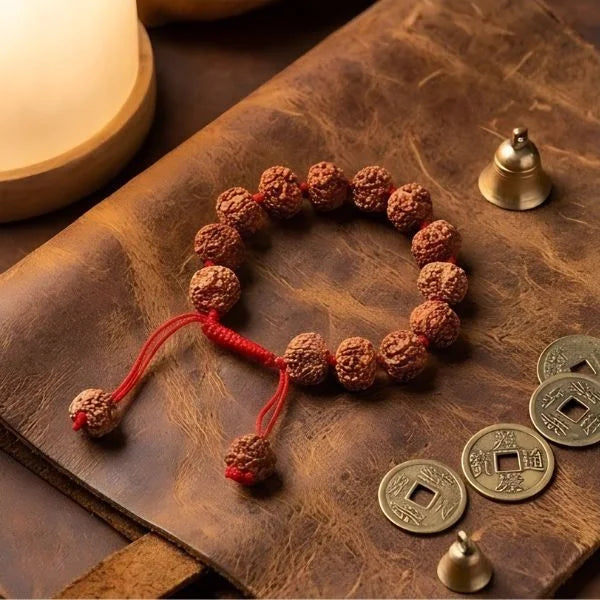 🕉️ Premium 7 Mukhi Rudraksha Bracelet – Authentic Sacred Beads for Prosperity, Protection & Positive Energy
