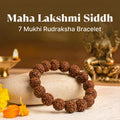 🕉️ Premium 7 Mukhi Rudraksha Bracelet – Authentic Sacred Beads for Prosperity, Protection & Positive Energy